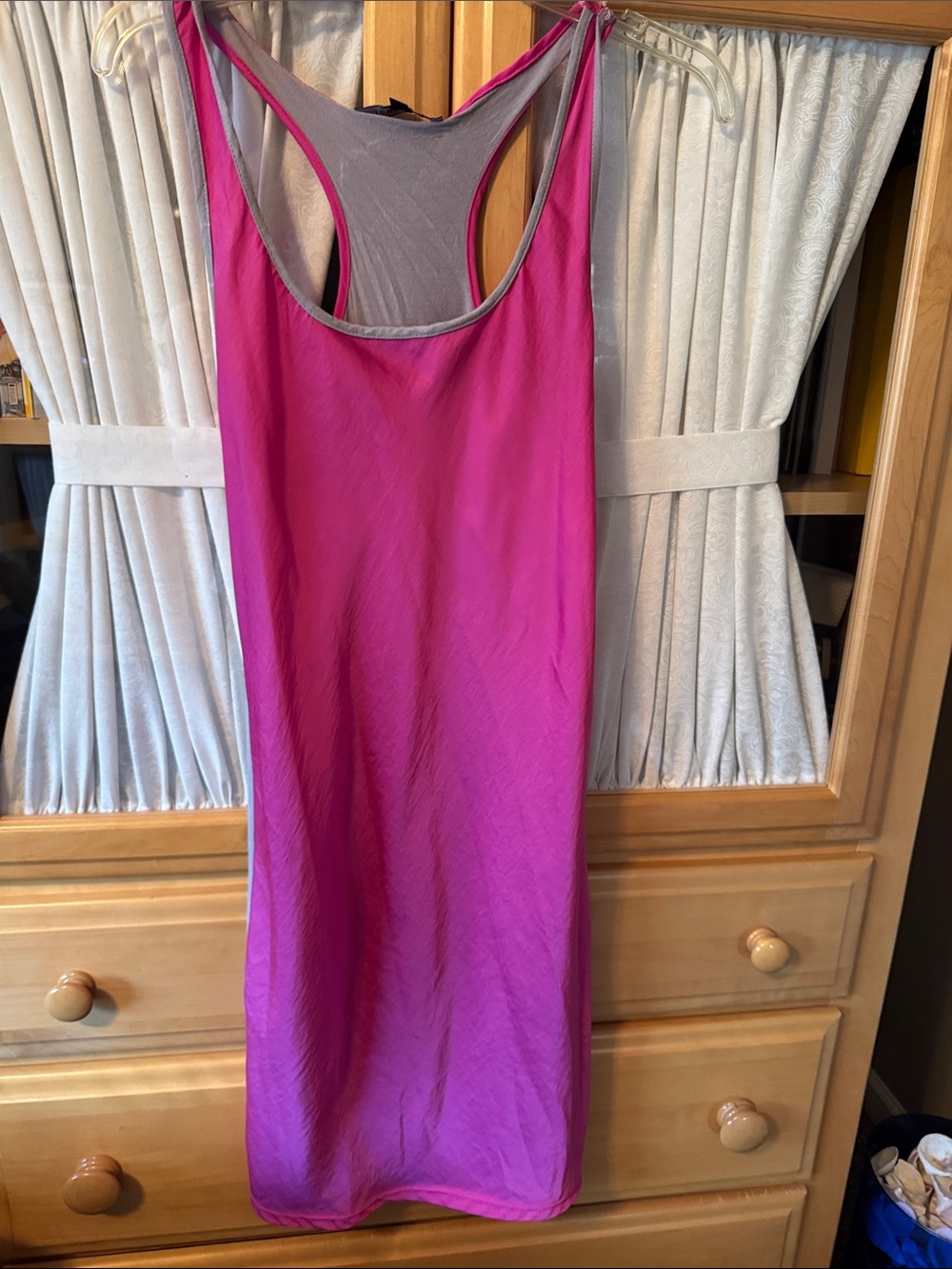 Sleeveless Midi Dress in Bright Magenta